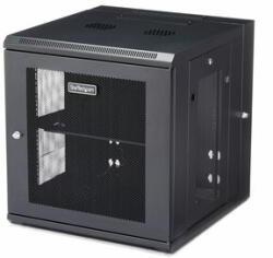 StarTech - 4 oszlopos 12U fali hálózati szekrény 1U polccal, 19" - RK1224WALHM (RK1224WALHM)