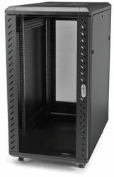 StarTech - 4 oszlopos 25U szerver rack szekrény, zárható 19" - RK2536BKF (RK2536BKF)