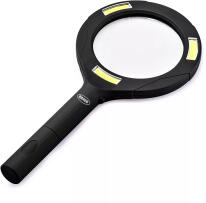 Bravo fényes nagyító LED lámpával, fekete (B-4977) (B-4977)