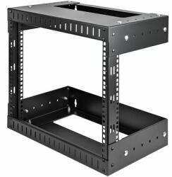 StarTech - 2 oszlopos, 8U magas, nagy teherbírású, falra szerelhető hálózati rack, 19" - RK812WALLOA (RK812WALLOA)
