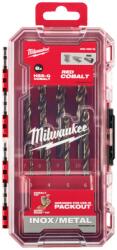 Milwaukee Fémfúró készlet RED Cobalt HSS-G CO, 135° szögű fúróél, Ø 3-10mm-ig, 8 részes, műanyag dobozban (4932499256)