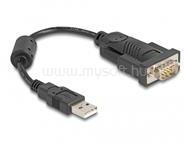 Delock Adapter USB 2.0 A-típusú - 1 x soros RS-232 D-Sub 9 tűs apa ferrit maggal 0, 25 m (DL61549) (DL61549)