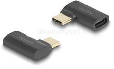 Delock USB Adapter 40 Gbps USB Type-C PD 3.1 240 W csatlakozódugóval - csatlakozóhüvellyel, ívelt bal / jobb 8K 60 Hz (DL60245) (DL60245)