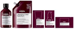 L'Oréal Serie Expert Vitamino Color Spectrum festett hajra való samponcsomag, színrögzítésre, selymesebb és erősebb hajra, ferulinsavval és citromsavval, szulfátmentes, vegán termék, Sam