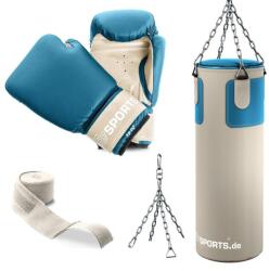 SCSports Set complet box acasă, sac 25 kg, mănuși, bandaje, bej-albas (10000273) Sac de box