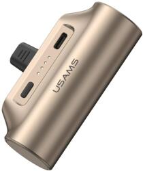 USAMS PB79 Mini Tail Plug hordozható power bank 3000mAh USB-C bézs