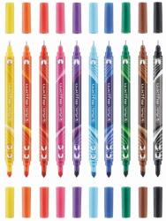 Herlitz my. pen. kétvégű tűfilc és filctoll, 10 szín (11367232)