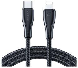 JOYROOM surpass adatkábel, type-c - lightning, 20w, gyorstöltő, 120cm, törésgátló, fekete (S-CL020A11_120_B)