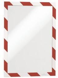 DURABLE Infokeret, A4, öntapadó háttal, DURABLE DURAFRAME SECURITY , piros-fehér (DB4944132)