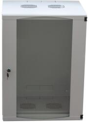 LogiLink 12U W12F64G Flatpack szekrény, 19", falra szerelhető, szétszerelt, szürke (RCW12F64GBG-HU-001V)