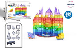 Mamido Set de construcție magnetic 290 piese Rainbow ULTRA XXL Jucarii de constructii magnetice
