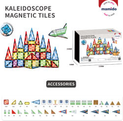 Mamido Set de construcție magnetic universal 50 de piese, Kaleidoscope MT1486 Jucarii de constructii magnetice