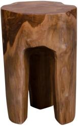 House Nordic Rusztikus 3 Lábú Teakfa Kisasztal