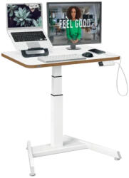 Leitz Birou ergonomic LEITZ Ergo, electric, ajustabil pe inaltime, pentru pozitia sezut/in picioare, Alb (L-65340001)