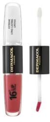 Dermacol 16H Lip Colour Extreme Long-Lasting Lipstick ruj si luciu de buze cu persistenta indelungata 2 in 1 No. 06 8 ml