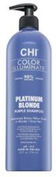 CHI Color Illuminate Platinum Blonde Purple Shampoo șampon pentru strălucire pentru păr blond platinat si grizonat 739 ml