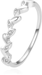 Beneto Csillogó ezüst gyűrű átlátszó cirkónium kővel AGG389 56 mm