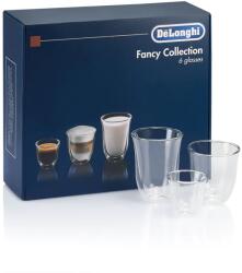 Delonghi De'Longhi Fancy Collection Kávés Üveg Pohár Szett - 60 ml / 190 ml / 220 ml, 3x2 darabos