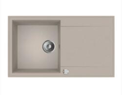 MOFÉM Zenit 86 1B 1D 860x460mm (1 medence, 1 csepptálca) beépíthető bézs gránit mosogató szifoncsomaggal (760012803B2)