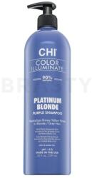 CHI Color Illuminate Platinum Blonde Purple Shampoo ragyogó sampon platinaszőke és ősz hajra 739 ml
