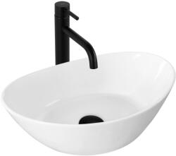 Rea Kate lavoar 45x27 cm ovale de blat alb luciu REA-U6802 (REAU6802)