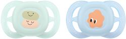 Philips Suzete Philips Avent Ultra Start - 0-2 luni, cu cutie, 2 buc, zâmbet/ochi, pentru băiat, new (SCF075/14)