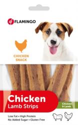 Flamingo Chicken Snack - fâșii de pui și miel 85 g