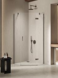 NEW TRENDY Nesta Gunmetal Brushed cabină de duș 90x90 cm gunmetal periat/sticlă transparentă K-4787 (K4787)
