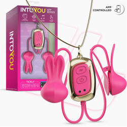  IntoYou - Tickly okos, vibrációs bimbócsíptető (rózsaszín) (APP-os) - szeresdmagad