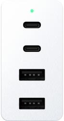 Razer 2X USB Type-C / 2X USB Type-A Gan Hálózati Töltő - 130W, Fehér (RC2101700200R3M1)