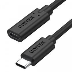 Unitek C14086BK USB-C Apa - USB-C Anya 3.2 Gen 2 Hosszabbító Kábel - 0.5 m, Fekete