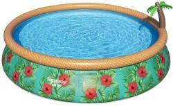 Bestway Medence Szett Trópusi Mintával - 457 Cm X 84 Cm Méretű , 9677 L Űrtartalmú