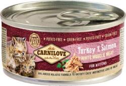 CARNILOVE Cat Kitten Turkey & Salmon Can- Pulyka és Lazac Hússal Konzerv 100g (VAT009263) (VAT009263)