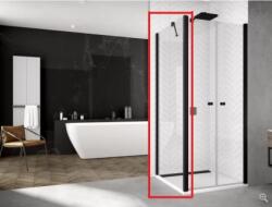  Perete lateral SanSwiss Solino SOLT2, 80xH200 cm profil negru-mat (SOLT208000607)