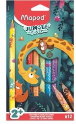 Maped SJungle Fever színes ceruza készlet ecsettel (12 db / csomag) (863700) (863700)