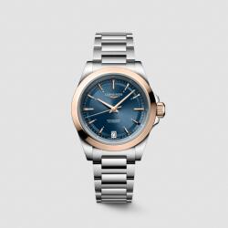 Longines CONQUEST Acél és 18 Karát Pink Arany Automata Karóra (Ø 34.00 mm) (L3.430.5.92.6)