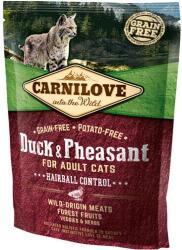 CARNILOVE Cat Adult Duck & Pheasant Hairball Control- Kacsa és Fácán Hússal 400g (VAT006426) (VAT006426)