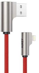AUKEY CB-AL01 USB-A Apa 2.0 - Lightning Apa Adat és Töltőkábel - 2 m, Piros