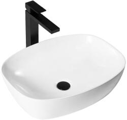 Rea Freja mosdótál 51x39.5 cm ovális mosdótálak fehér fényes REA-U6616 (REAU6616)