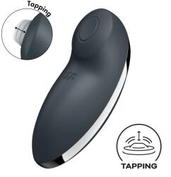 Satisfyer Vibrator Clitoridian Tap&Climax 2, Silicon, USB, Gri, 11 cm Vibrator