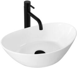 Rea Kate mosdótál 45x27 cm ovális mosdótálak fehér fényes REA-U6802 (REAU6802)