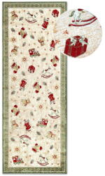 Villeroy & Boch Зелена пътека с коледен мотив със смес от памук 80x200 cm Toy's Delight Green Christmas - Villeroy&Boch (106218-80x200)