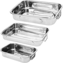 Excellent Houseware 3 Részes Rozsdamentes Tepsi Készlet (Ori_123718) (Ori_123718)