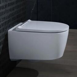 Geberit Capac pentru vas wc, cu inchidere soft close, alb - crom lucios, Geberit One 243.989. 21.2 243.989. 21.2 (243.989.21.2)