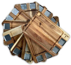 Sous Vide Hungary STEAK CHAMP Tálaló és vágódeszka - 4 darabos csomag