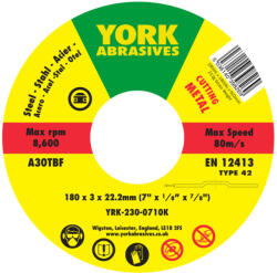 York - 180X3X22.23 A30TBF VÁGÓKORONG, T42 (YRK2300710K)