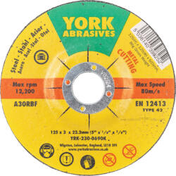 York - 125X3X22.23 A30RBF VÁGÓKORONG, T42 (YRK2300690K)