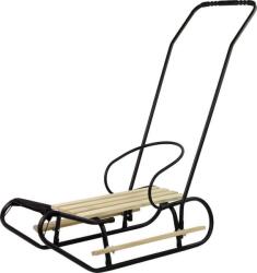 LeanToys Fém Szánkó Tolórúddal Háttámla Szíj Fekete (13365) (13365)