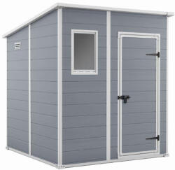 Keter Manor 6 x 6 Penthouse kerti tároló szürke / fehér, padlóval (249348)