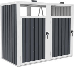 G21 Fémlemez tároló szemetesekhez 146x121x82 cm, antracit színű fém (PP-G21-2PANT)